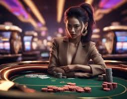 Antarmuka aplikasi lucubet di layar Android menampilkan menu utama dengan akses ke kasino langsung, sportsbook, dan permainan slot